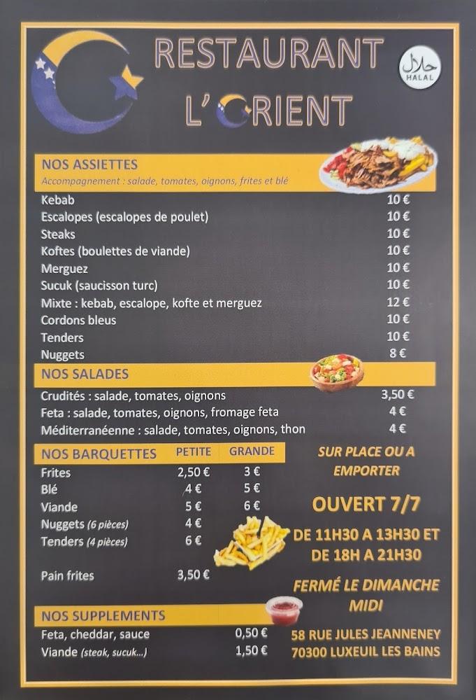 L'orient - Menu Image 4